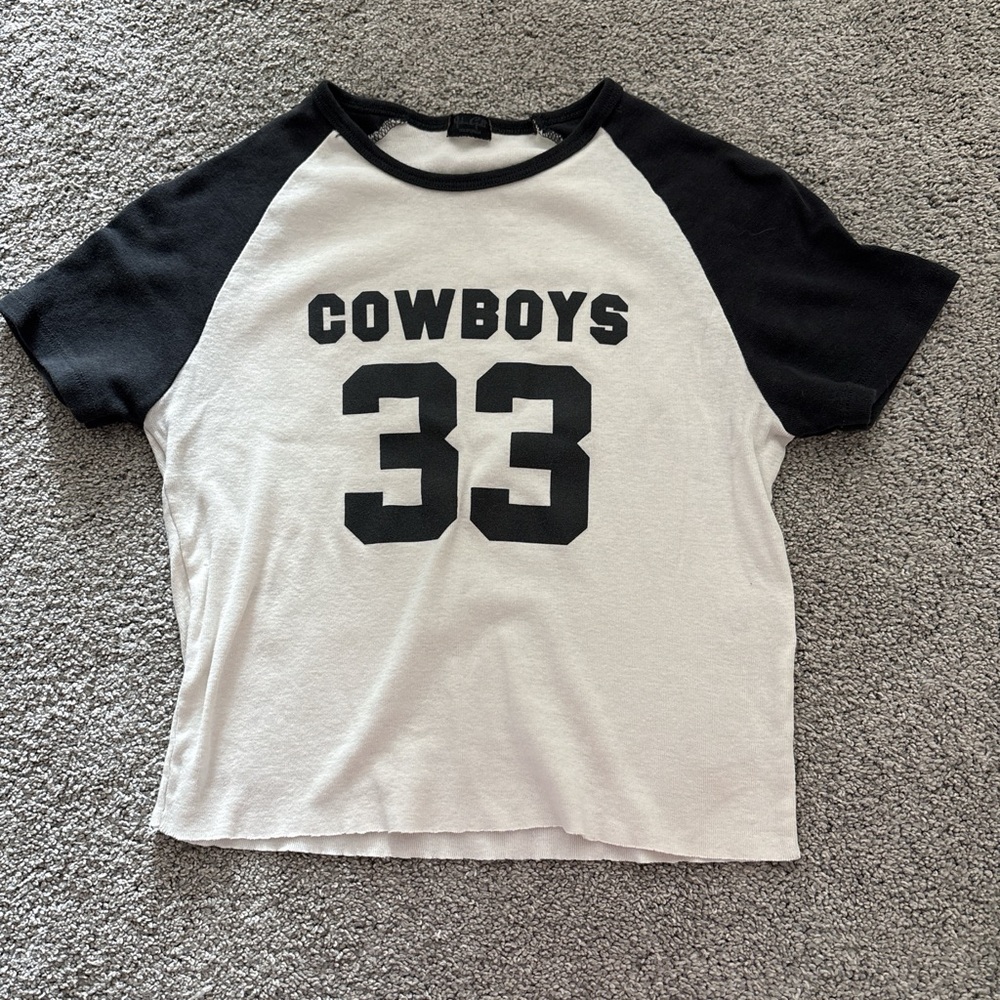 Brandy Melville Black and White Cowboys 33 Top